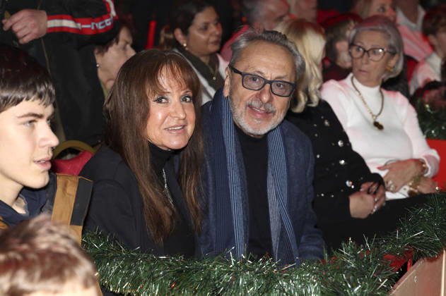 Wolfgang Stumph mit Ehefrau Christine Stumph bei der Premiere des 28. Dresdner Weihnachts-Circus an der Washingtonstraße. Dresden, 12.12.2025