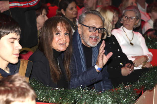 Wolfgang Stumph mit Ehefrau Christine Stumph bei der Premiere des 28. Dresdner Weihnachts-Circus an der Washingtonstraße. Dresden, 12.12.2025