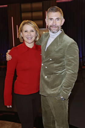 Susan Link und Micky Beisenherz bei der Aufzeichnung der WDR-Talkshow Kölner Treff im WDR Studio BS 3. Köln, 13.01.2026