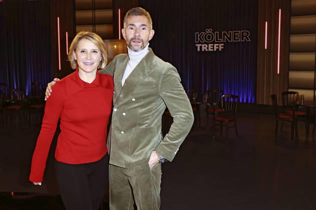 Susan Link und Micky Beisenherz bei der Aufzeichnung der WDR-Talkshow Kölner Treff im WDR Studio BS 3. Köln, 13.01.2026