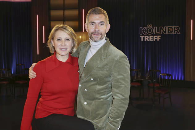 Susan Link und Micky Beisenherz bei der Aufzeichnung der WDR-Talkshow Kölner Treff im WDR Studio BS 3. Köln, 13.01.2026