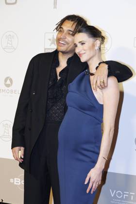 Television Presenter Aster Nzeyimana and Actress Lize Fereyn pictured on the red carpet at the arrival for the award ceremony of the Ensors Flemish film prizes, as part of the Ostend Film Festival (18th edition) (30 01-07 02), Saturday 07 February 2026, in Oostende. NICOLASxMAETERLINCK 161909295