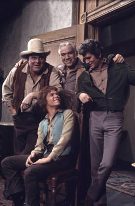 RECORD DATE NOT STATED Bonanza Lorne Greene, Michael Landon, Dan Blocker, Mitch Vogel 1971 EDITORIAL USE ONLY  Copyright: xGenexTrindlx