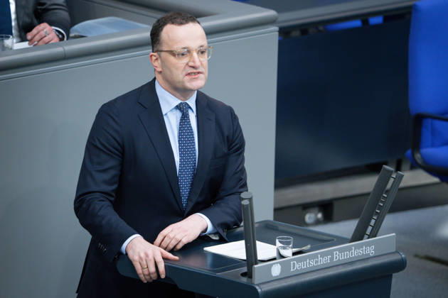 Deutscher Bundestag, 64. Plenarsitzung Jens Spahn (CDU) im Portrait bei seiner Rede zum Tagesordnungspunkt Regierungserklaerung zum Europaeischen Rat bei der 64. Sitzung des Deutschen Bundestag in Berlin, 18.03.2026 Berlin Berlin Deutschland