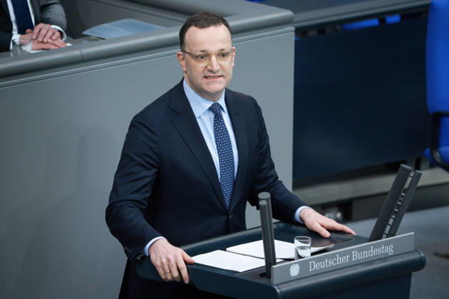 Deutscher Bundestag, 64. Plenarsitzung Jens Spahn (CDU) im Portrait bei seiner Rede zum Tagesordnungspunkt Regierungserklaerung zum Europaeischen Rat bei der 64. Sitzung des Deutschen Bundestag in Berlin, 18.03.2026 Berlin Berlin Deutschland