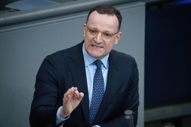Deutscher Bundestag, 64. Plenarsitzung Jens Spahn (CDU) im Portrait bei seiner Rede zum Tagesordnungspunkt Regierungserklaerung zum Europaeischen Rat bei der 64. Sitzung des Deutschen Bundestag in Berlin, 18.03.2026 Berlin Berlin Deutschland