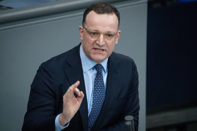 Deutscher Bundestag, 64. Plenarsitzung Jens Spahn (CDU) im Portrait bei seiner Rede zum Tagesordnungspunkt Regierungserklaerung zum Europaeischen Rat bei der 64. Sitzung des Deutschen Bundestag in Berlin, 18.03.2026 Berlin Berlin Deutschland