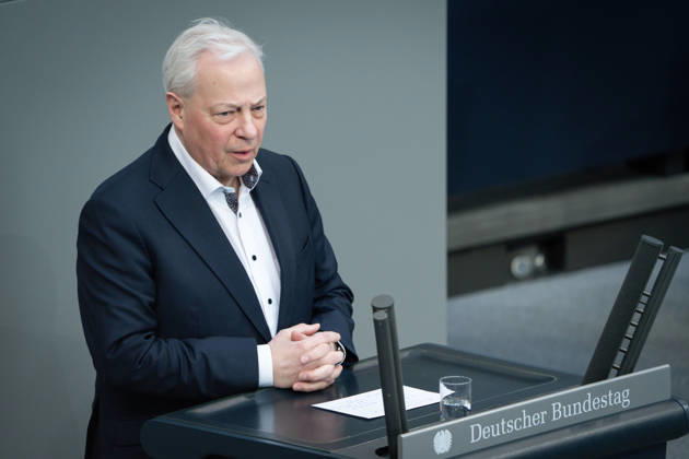 Deutscher Bundestag, 64. Plenarsitzung Markus Toens (SPD) im Portrait bei seiner Rede zum Tagesordnungspunkt Regierungserklaerung zum Europaeischen Rat bei der 64. Sitzung des Deutschen Bundestag in Berlin, 18.03.2026 Berlin Berlin Deutschland