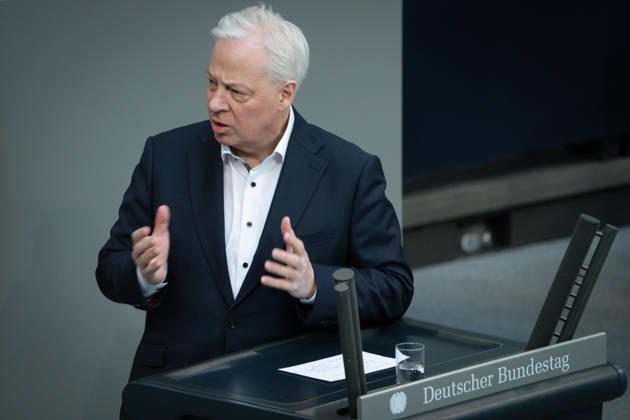 Deutscher Bundestag, 64. Plenarsitzung Markus Toens (SPD) im Portrait bei seiner Rede zum Tagesordnungspunkt Regierungserklaerung zum Europaeischen Rat bei der 64. Sitzung des Deutschen Bundestag in Berlin, 18.03.2026 Berlin Berlin Deutschland