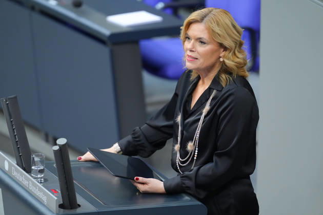 Deutscher Bundestag, 67. Plenarsitzung Julia Kloeckner (CDU) die Bundestagspraesidentin spricht als Agbeordnete in der aktuellen Stunde zur GEwalt gegen Frauen und Maedchen bei der 67. Sitzung des Deutschen Bundestag in Berlin, 25.03.2026 Berlin Berlin Deutschland