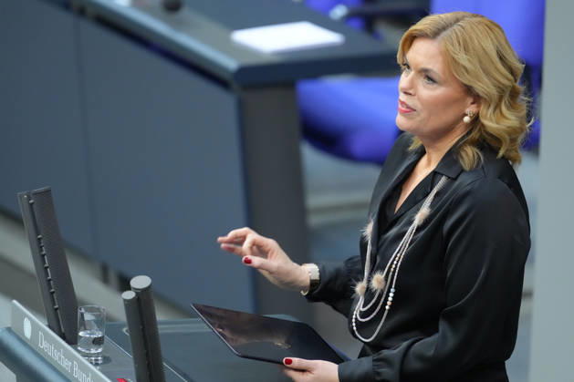 Deutscher Bundestag, 67. Plenarsitzung Julia Kloeckner (CDU) die Bundestagspraesidentin spricht als Agbeordnete in der aktuellen Stunde zur GEwalt gegen Frauen und Maedchen bei der 67. Sitzung des Deutschen Bundestag in Berlin, 25.03.2026 Berlin Berlin Deutschland