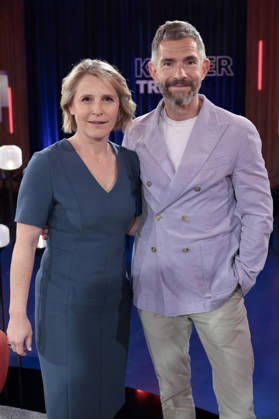 Susan Link und Micky Beisenherz bei der Aufzeichnung der WDR-Talkshow Kölner Treff im WDR Studio BS 3. Köln, 10.04.2026