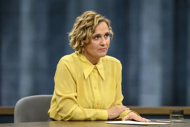 im Bild v.l.: Caren Miosga, GER, Berlin, Studio, zu Gast bei - Caren Miosga, Polittalk, TV, Format, Aufzeichnung, aufgezeichnet, Das Erste, aus Adlershof - am Studio 20, Thema: Wie will die SPD Vertrauen zurückgewinnen, Frau Schwesig? 10.05.2026 Copyright: HMBxMedia UwexKoch
