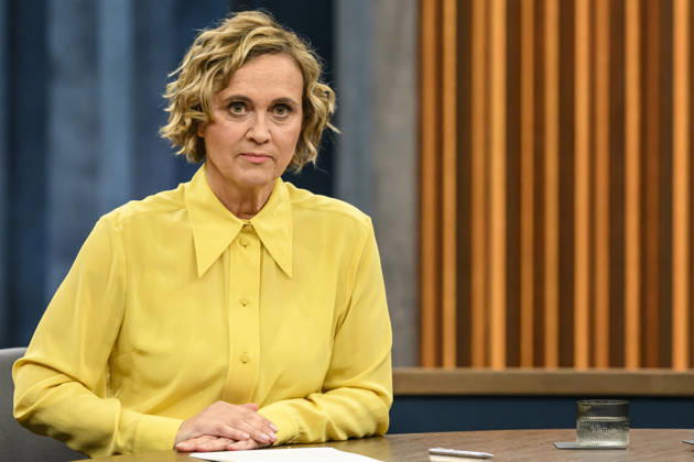 im Bild v.l.: Caren Miosga, GER, Berlin, Studio, zu Gast bei - Caren Miosga, Polittalk, TV, Format, Aufzeichnung, aufgezeichnet, Das Erste, aus Adlershof - am Studio 20, Thema: Wie will die SPD Vertrauen zurückgewinnen, Frau Schwesig? 10.05.2026 Copyright: HMBxMedia UwexKoch