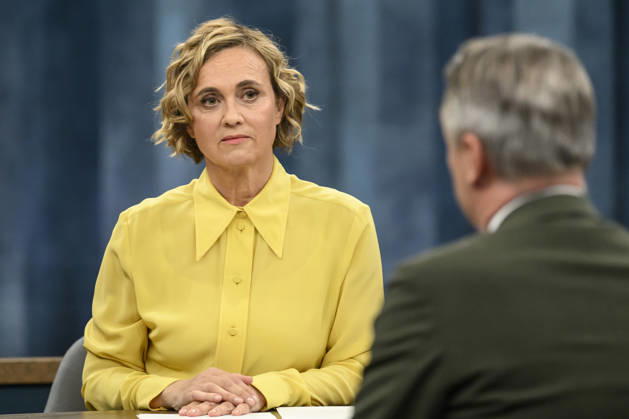 im Bild v.l.: Caren Miosga, GER, Berlin, Studio, zu Gast bei - Caren Miosga, Polittalk, TV, Format, Aufzeichnung, aufgezeichnet, Das Erste, aus Adlershof - am Studio 20, Thema: Wie will die SPD Vertrauen zurückgewinnen, Frau Schwesig? 10.05.2026 Copyright: HMBxMedia UwexKoch