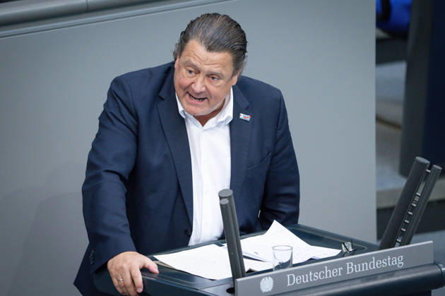 Deutscher Bundestag, 80. Plenarsitzung Stephan Brandner (AfD) im Portrait bei seiner Rede zum Tagesordnungspunkt Einsetzung eines UA: Angriff auf die Nordstream-Pipelines bei der 80. Sitzung des Deutschen Bundestag in Berlin, 21.05.2026 Berlin Berlin Deutschland