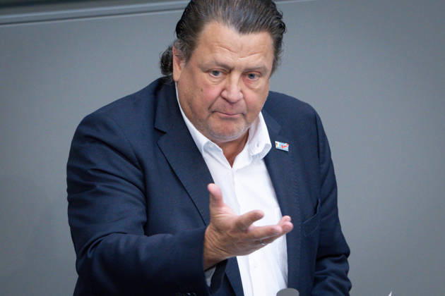 Deutscher Bundestag, 80. Plenarsitzung Stephan Brandner (AfD) im Portrait bei seiner Rede zum Tagesordnungspunkt Einsetzung eines UA: Angriff auf die Nordstream-Pipelines bei der 80. Sitzung des Deutschen Bundestag in Berlin, 21.05.2026 Berlin Berlin Deutschland