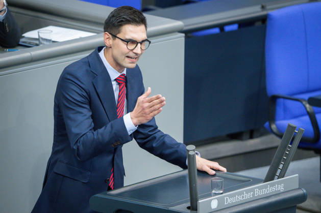 Deutscher Bundestag, 80. Plenarsitzung Sepp Mueller (CDU) im Portrait bei seiner Rede zum Tagesordnungspunkt EU-Gebaeuderichtlinie, Energieunabhängigkeit bei der 80. Sitzung des Deutschen Bundestag in Berlin, 21.05.2026 Berlin Berlin Deutschland