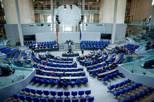 Deutscher Bundestag, 80. Plenarsitzung Symbolbild Plenarsaal bei der 80. Sitzung des Deutschen Bundestag in Berlin Berlin Berlin Deutschland