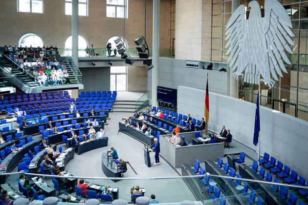 Deutscher Bundestag, 80. Plenarsitzung Symbolbild Plenarsaal bei der 80. Sitzung des Deutschen Bundestag in Berlin Berlin Berlin Deutschland