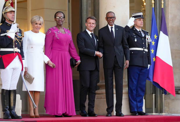 President Emmanuel Macron, Brigitte Macron, Paul Kagame, President of the Republic of Rwanda, and his wife Jeannette Kagame The French presidential couple will host the President of Rwanda and his wife at the Elysée Palace in Paris for a state dinner on 2 June 2026 Anne Sophie Guebey Bestimage The French presidential couple will host the President of Rwanda and his wife at the Elysée Palace in Paris for a state dinner on 2 June 2026 Paris France  Copyright: xAnne-SophiexGuebeyx xBestimagexAnne-SophiexGuebeyx xBestimagex