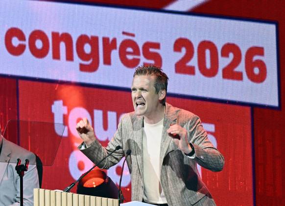 FGTB-ABVV chairman Bert Engelaar pictured during the Quadrennial Congress of FGTB-ABVV socialist trade union, Friday 12 June 2026, in Brussels. ERICxLALMAND 177319582