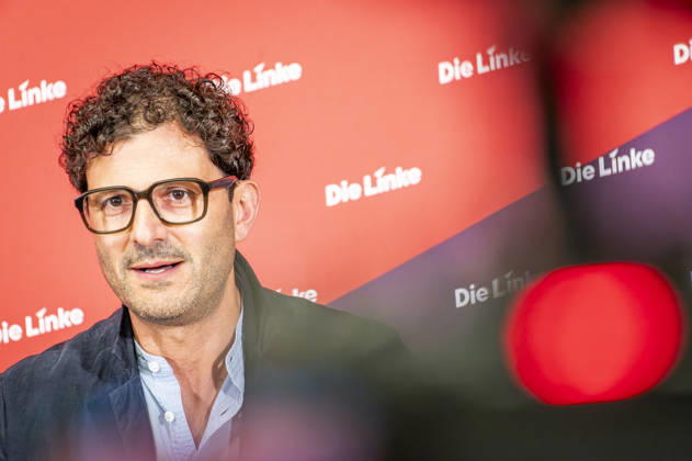 Luigi Pantisano EUR, Deutschland, Berlin, 06.07.2026: Pressekonferenz von Luigi Pantisano Vorsitzender der Partei Die Linke im Karl-Liebknecht-Haus zu aktuellen Themen.