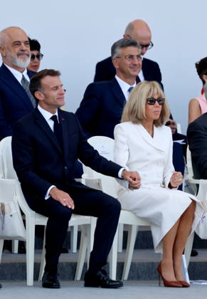 President Emmanuel Macron and Brigitte Macron at the July 14 military ceremony in Paris Jacovides Liewig Bestimage Bastille Day military parade on July 14, 2026, Paris, France Copyright: xJacovidesx xLiewigx xBestimagexJacovidesx xLiewigx xBestimagex