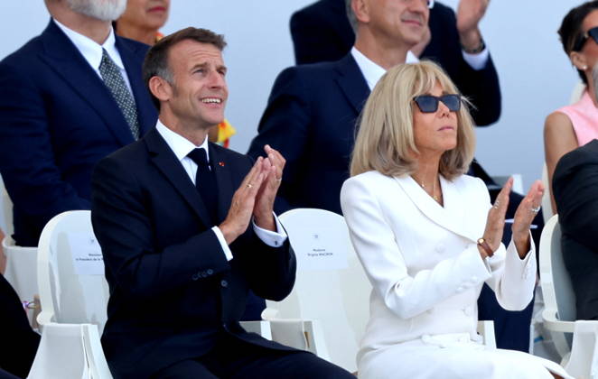 President Emmanuel Macron and Brigitte Macron at the July 14 military ceremony in Paris Jacovides Liewig Bestimage Bastille Day military parade on July 14, 2026, Paris, France Copyright: xJacovidesx xLiewigx xBestimagexJacovidesx xLiewigx xBestimagex