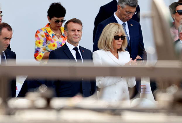 President Emmanuel Macron and Brigitte Macron at the July 14 military ceremony in Paris Jacovides Liewig Bestimage Bastille Day military parade on July 14, 2026, Paris, France Copyright: xJacovidesx xLiewigx xBestimagexJacovidesx xLiewigx xBestimagex