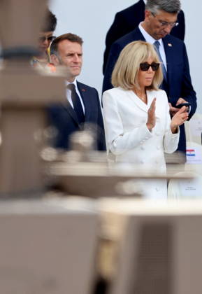 President Emmanuel Macron and Brigitte Macron at the July 14 military ceremony in Paris Jacovides Liewig Bestimage Bastille Day military parade on July 14, 2026, Paris, France Copyright: xJacovidesx xLiewigx xBestimagexJacovidesx xLiewigx xBestimagex