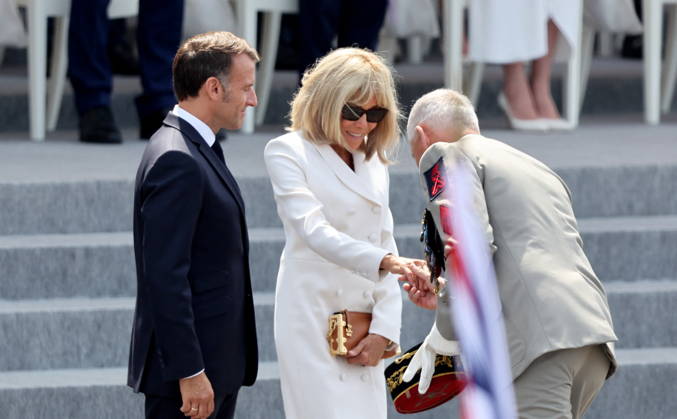 President Emmanuel Macron and Brigitte Macron at the July 14 military ceremony in Paris Jacovides Liewig Bestimage Bastille Day military parade on July 14, 2026, Paris, France Copyright: xJacovidesx xLiewigx xBestimagexJacovidesx xLiewigx xBestimagex