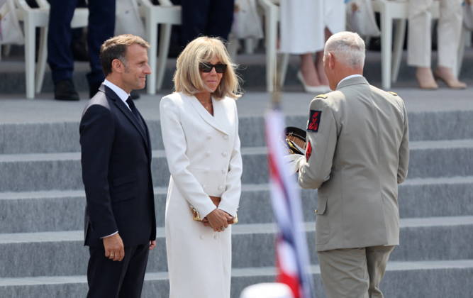 President Emmanuel Macron and Brigitte Macron at the July 14 military ceremony in Paris Jacovides Liewig Bestimage Bastille Day military parade on July 14, 2026, Paris, France Copyright: xJacovidesx xLiewigx xBestimagexJacovidesx xLiewigx xBestimagex