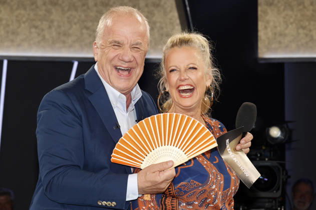 Hubertus Meyer Burckhardt und Barbara Schöneberger bei der Aufzeichnung der NDR Talk Show im NDR Fernsehstudio Lokstedt. Hamburg, 26.06.2026