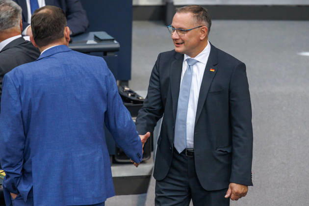 Bundestag Tino Chrupalla (AfD) im Deutschen Bundestag am 23.09.26 in Berlin. Berlin Berlin Deutschland Bundestag