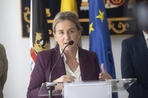 Ángel Víctor Torres chairs a meeting of the Situation Committee for the autonomous city of Ceuta. The Minister of Education, Vocational Training, and Sports, Milagros Tolón, during the meeting of the Situation Committee for the autonomous city, held at the Government Delegation on September 30, 2026, in Ceuta, Spain. Torres announced that the government will allocate 40.3 million to security and sanitation in Ceuta and that the area next to the prison will be designated as a new shelter facility. SEPTEMBER 30, 2026 Ceuta, Spain  Copyright: xMarcosxMorenox 7811071