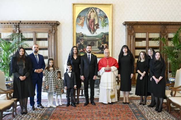 IPA89254426 - Italy, Rome, Vatican, October 3, 2026: Pope Leo XIV receives His Excellency Mr. Jakov Milatovic, President of Montenegro, in a private audience at the Vatican. Photo by VATICAN MEDIA Catholic Press Photo Copyright: xVATICANxMEDIA xCatholicxPressxPhotox xx IPA89254426
