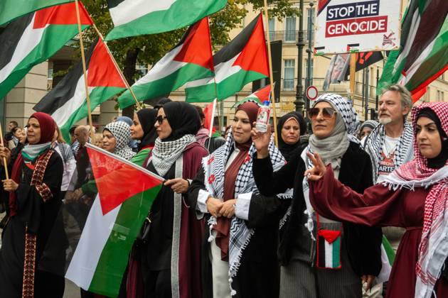 October 3, 2026, Berlin, Germany: BERLIN, GERMANY Ã¢â‚¬ OCTOBER 3, 2026: Thousands of people took part in a peace demonstration in central Berlin on German Unity Day. A coalition of peace initiatives, trade unions, and political and civil-society groups organized the protest. The demonstrators focused on military rearmament, the possible reintroduction of conscription, and GermanyÃ¢â‚¬â ¢s military policy. The march began at the Brandenburg Gate and continued through the government district before concluding with a rally. The demonstration brought together participants expressing opposition to GermanyÃ¢â‚¬â ¢s current and proposed military policies on a national public holiday. Berlin Germany - ZUMAq101 20261003_zna_q101_087 Copyright: xJessxFlomx