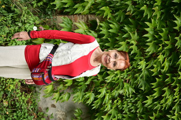 Sibylle Kuhne bei der Gesprächsrunde: rüber kommen - Ost-West-Kunstgespräche im Salon-Format - eine Hommage an Ida Dehmel im Literaturhaus Alte Synagoge. Görlitz, 04.10.2026 Copyright: xMatthiasxWehnertx