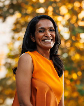 October 4, 2026, Los Angeles, California, USA: Los Angeles mayoral candidate NITHYA RAMAN during an event at Los Angeles Trade-Technical College in downtown Los Angeles on Sunday, Oct. 4, 2026. A recent poll by UC Berkeley indicates that Raman currently leads Los Angeles Mayor Karen Bass by 11 points, 39% to 28% Los Angeles USA - ZUMAt176 20261004_zsp_t176_009 Copyright: xJacksonxTammariellox