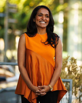 October 4, 2026, Los Angeles, California, USA: Los Angeles mayoral candidate NITHYA RAMAN waits to go on stage during an event at Los Angeles Trade-Technical College in downtown Los Angeles on Sunday, Oct. 4, 2026. Los Angeles USA - ZUMAt176 20261004_zsp_t176_012 Copyright: xJacksonxTammariellox