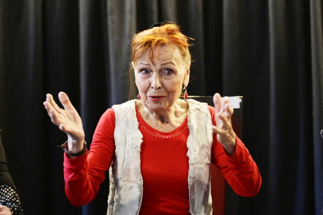 Sibylle Kuhne bei der Gesprächsrunde rüber kommen - Ost-West-Kunstgespräche im Salon-Format - eine Hommage an Ida Dehmel im Literaturhaus Alte Synagoge. Görlitz, 04.10.2026
