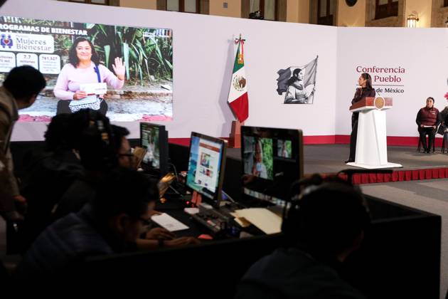 October 5, 2026: TO-45353- Ciudad de M& xe9;xico. 2026-10 -05. Claudia Sheinbaum Pardo, President of Mexico, during the daily morning press conference in the Treasury Room of the National Palace in Mexico City. Alejandro God& xcd;nez Clasos.com.mx - ZUMAcs4_ 20261005_faa_cs4_069 Copyright: xAlejandroxGod& Xed;Nezx