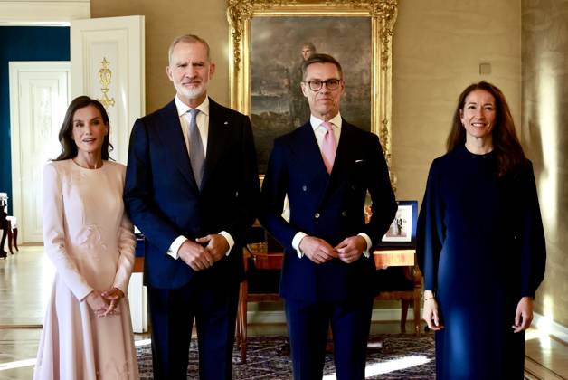 06-10-2026 Finland Queen Letizia and King Felipe with President Alexander Stubb and Suzanne Innes-Stubb during the official welcoming ceremony marking the start of the statevisit to Finland. Â Copyright: xPPEx