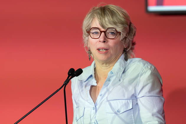 Buchmesse Frankfurt 2026 Jill Lepore, US-amerikanische Historikerin und Autorin. Eröffnungspressekonferenz der Buchmesse Frankfurt 2026., Frankfurt am Main Hessen Deutschland Messegelände