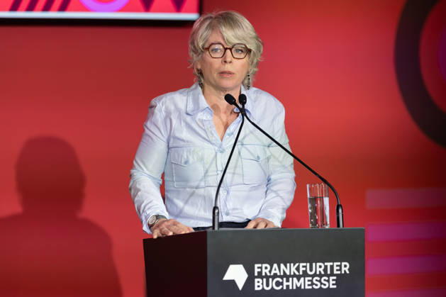 Buchmesse Frankfurt 2026 Jill Lepore, US-amerikanische Historikerin und Autorin. Eröffnungspressekonferenz der Buchmesse Frankfurt 2026., Frankfurt am Main Hessen Deutschland Messegelände