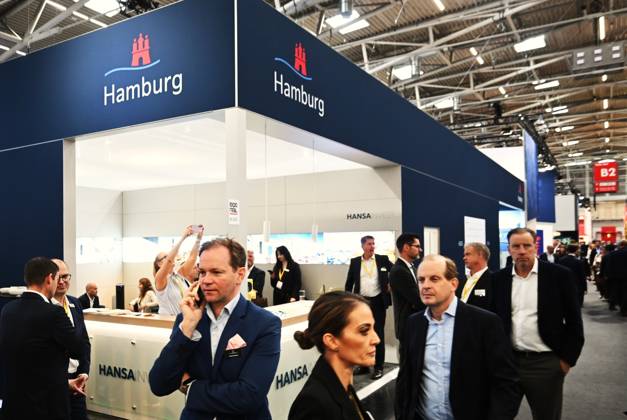 Die EXPO REAL 2026 findet aktuell auf dem Messegelände der Messe München statt. Sie ist Europas grösste internationale Fachmesse für Immobilien, Investitionen und Infrastruktur. Foto: Messestand Hamburg.