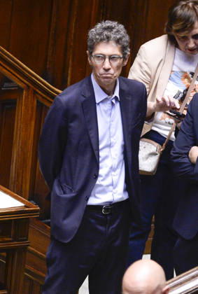 IPA89365000 - Rome, Chamber of Deputies: Electoral Law, explanations of vote, and vote of confidence on Article 1; pictured: Riccardo Magi on a hunger strike Copyright: xSTEFANOxCAROFEIx xSTEFANOxCAROFEIx xFOTOGRAMMAx IPA89365000
