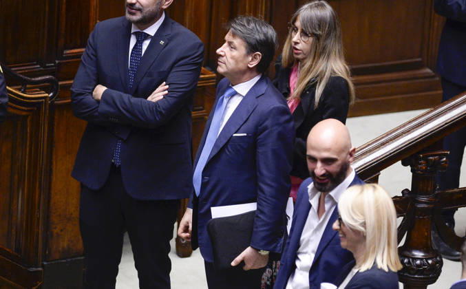 IPA89365012 - Rome, Chamber of Deputies: Electoral Law, explanations of vote, and vote of confidence on Article 1; pictured: Giuseppe Conte Copyright: xSTEFANOxCAROFEIx xSTEFANOxCAROFEIx xFOTOGRAMMAx IPA89365012
