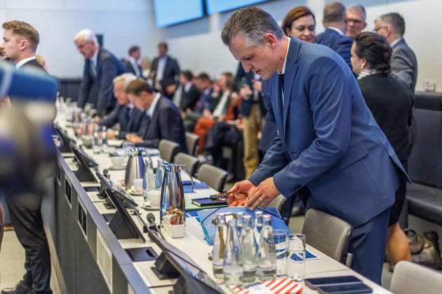 Fraktionssitzung CDU CSU Thorsten Frei (CDU), Fraktionsvorsitzender bei einer Fraktionssitzung am 06.10.2026 in Berlin. Berlin Berlin Deutschland Bundestag